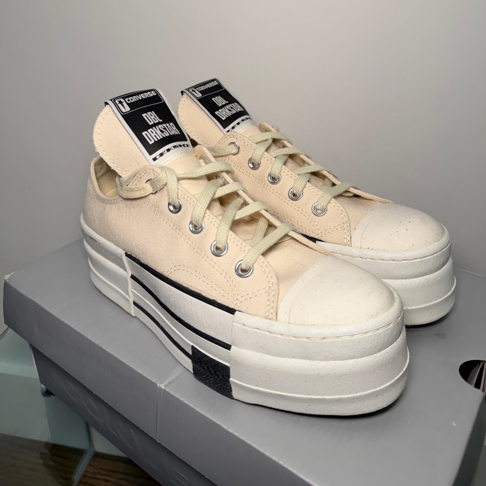 Rick Owens x Converse DRKSHDW DBL DRKSTAR Chuck 70 Low 'Natural Ivory' - NEW